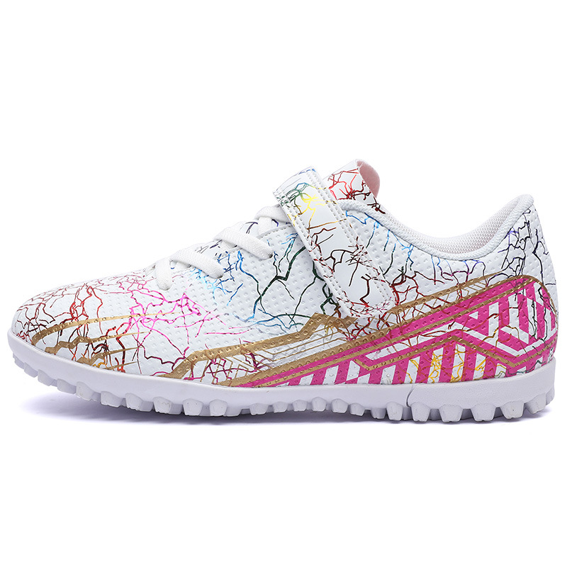 23 transfronterizo nuevo velcro roto uñas zapatos de fútbol para niños antideslizante zapatilla transpirable estudiante competencia zapatilla