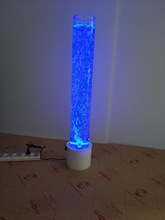 新款七彩LED气泡装饰圆柱形鱼缸水柱灯