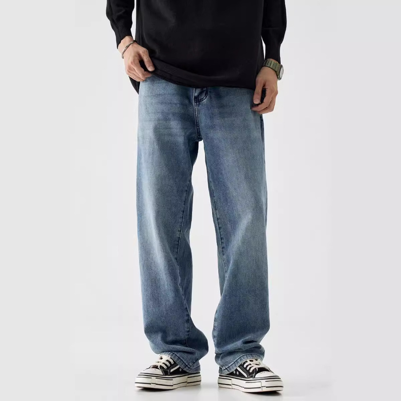 2024 autumn new fashion brand American jeans stretch straight jeans Turkey blue simple pants wholesale 2024 autumn new fashion brand American jeans stretch straight jeans Turkey blue simple pants wholesale