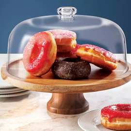 木质托盘下午茶摆盘甜品台展示架实木水果点心面包高脚蛋糕盘