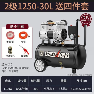 Small High-Pressure Air Compressor | Hava kompressorları - aluminum-1100w-30l-free-gift-pack