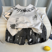 儿童套装男童夏装2025新款酷帅宝宝韩版短袖两件套小男孩夏季衣服