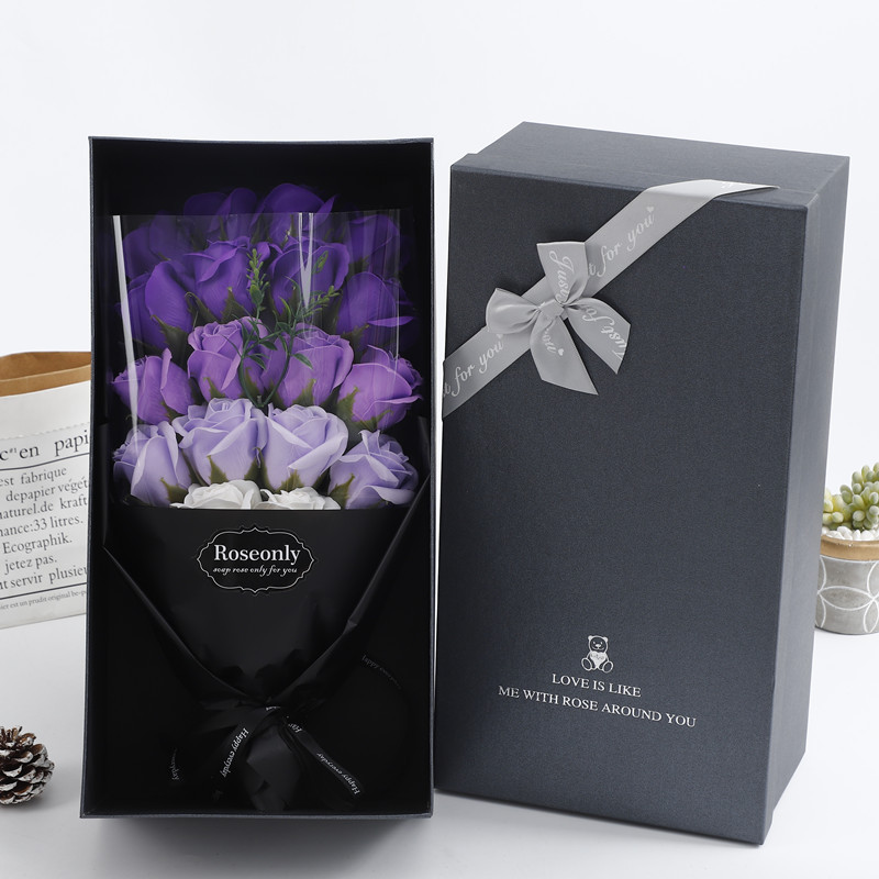 520 Regalos creativos del día de San Valentín 18 cajas de regalo de flores de jabón de rosas para novias masculinas, novias, novias, esposas, regalos de cumpleaños