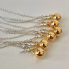 Brand necklace, 925 sample silver, gold and silver, Japanese and Korean, simple and elegant design, internet celebrity