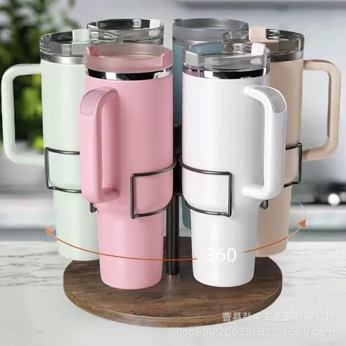 Трансграничная деревянная чашка для хранения воды Вращающаяся железная кухня Соевый соус подставка для столешницы