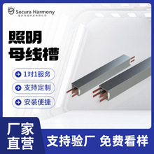 4极照明铝合金母线槽 服装厂照明灯架缝纫车间滑触式塑钢动力线槽