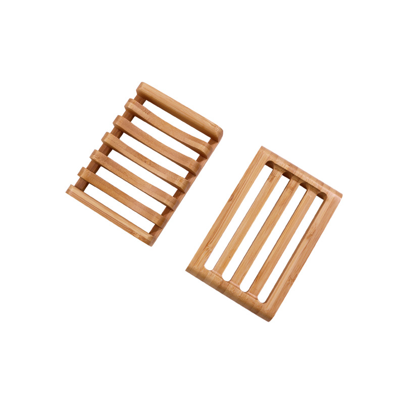 Directo de fábrica creativa plato de jabón de bambú drenaje plato de jabón hogar conveniente soporte de jabón de bambú