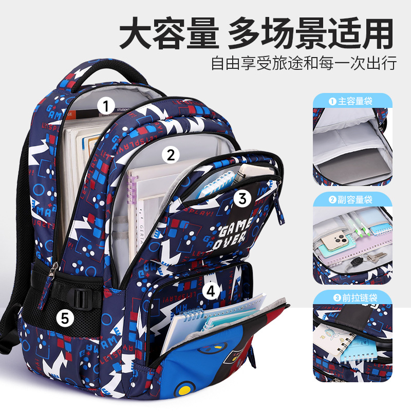 Amazon Fashion Starry Sky, estudiantes de secundaria, mochilas escolares de gran capacidad para estudiantes de grado 3-6, tendencia de mochilas transfronterizas