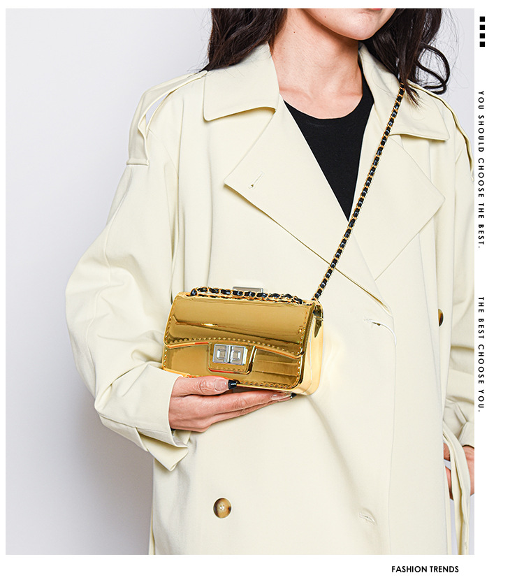 Ženska torba za rame, mala četvrtasta torba s lancem_voghion.com