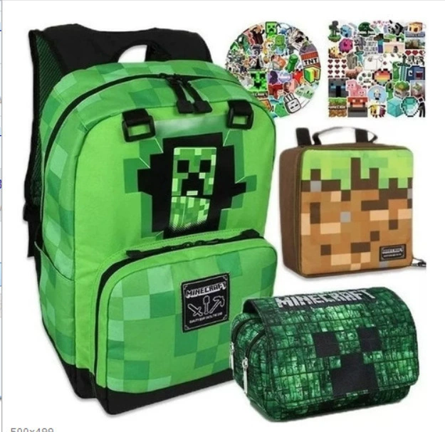 Minecraft мой мир сумка рюкзак школьная старшая и младшая классная, Дракон персонаж мультфильм Аниме рюкзак