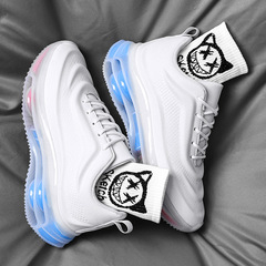 男鞋透氣款2024新款青少年白色氣墊運動鞋男款春秋減震增高跑步鞋