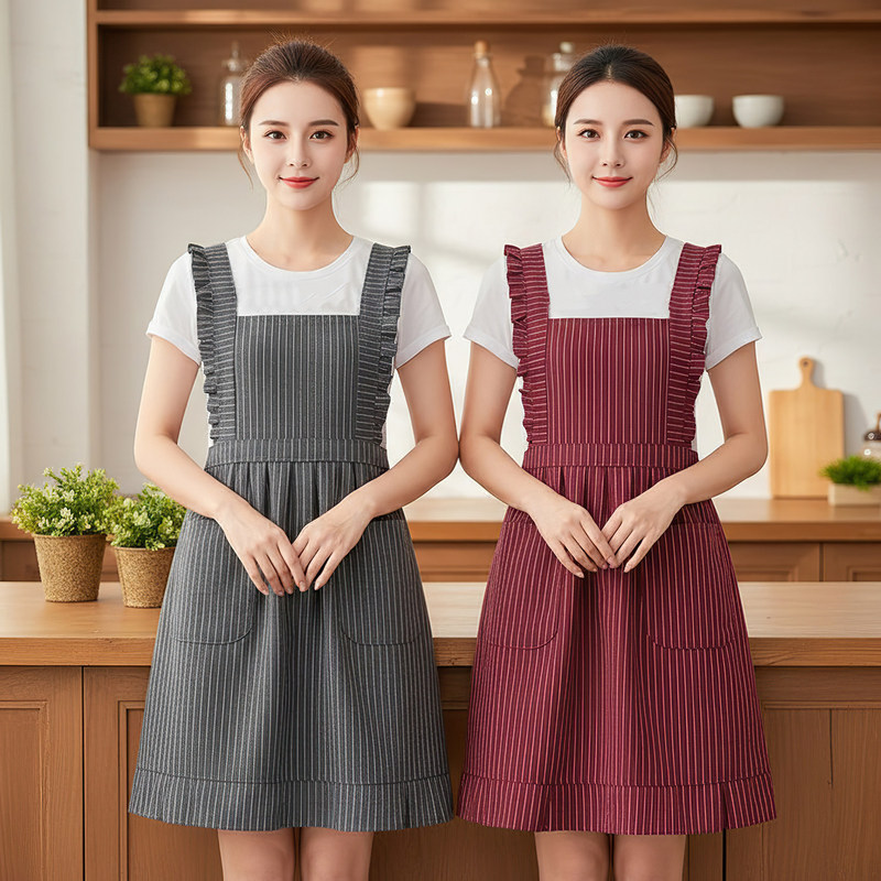 Barista Apron for Kitchen and Home Use, 2026 New Model, Princess Style Work Uniform for Women, Specifically for Catering and Work