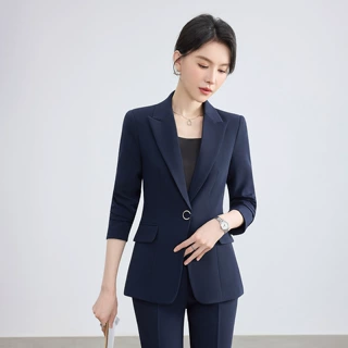 职业西装套装女春秋气质收腰正装西服通勤上班酒店经理工作服高端