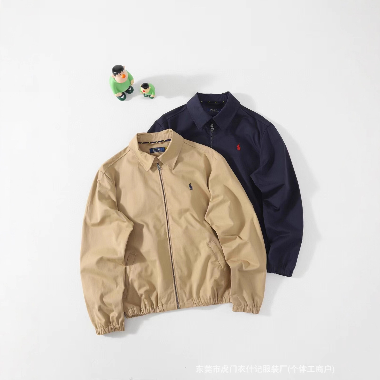 Correct Version Collection Rl Veteran Cadre Pony Classic Lapel Retro Double Zipper Jacket Men's and Women's Reversible Jacket