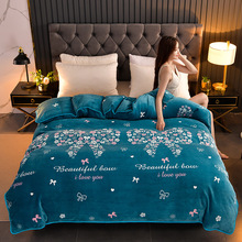 批发加厚牛奶绒单件被套 保暖法兰绒被罩双面加绒多功能被套盖毯