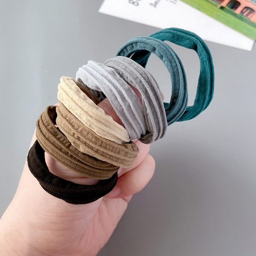 Boxed simple hair ties, practical hair accessories, 20 basic rubber bands for women, high elastic hair ties, Korean style headbands wholesale