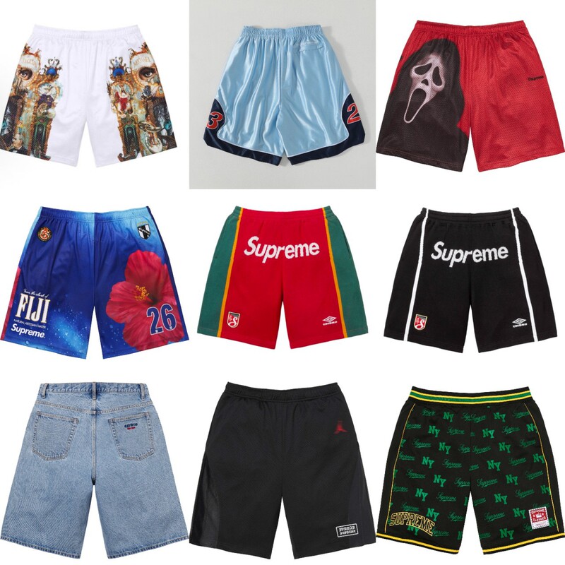 American SUPREME x UMBRO SS25 knitted shorts for men, casual style