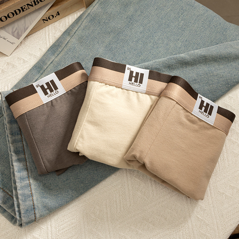 Ropa interior de hombre de algodón puro cuatro estaciones cómodos calzoncillos boxer sin costuras 7A antibacteriano transpirable entrepierna de hombre calzoncillos al por mayor