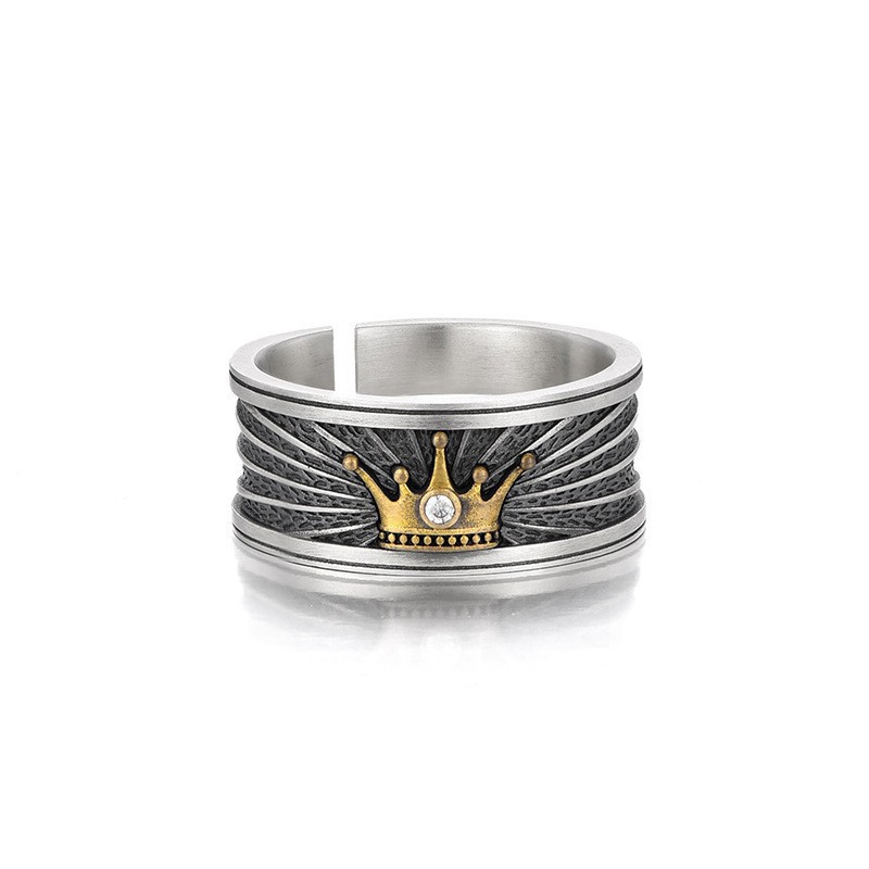 Vintage Men's Stackable Rings Minimalist Trendy Open Finger Ring_voghion.com
