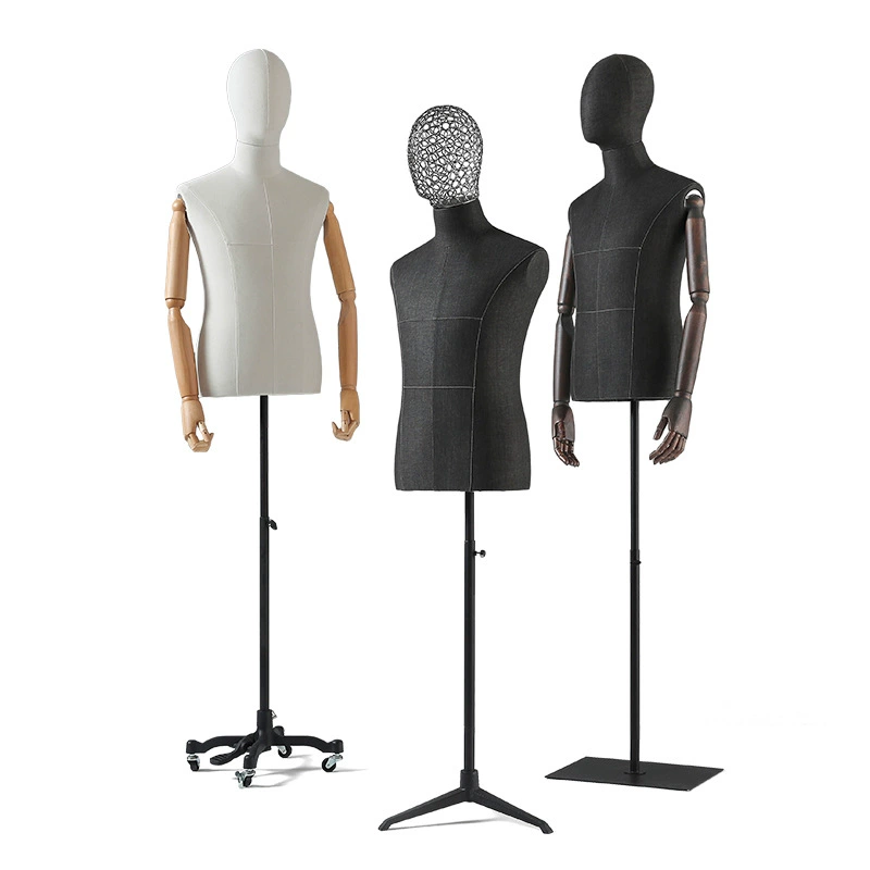 Mannequin head, pleated skirt, physiological stand full body