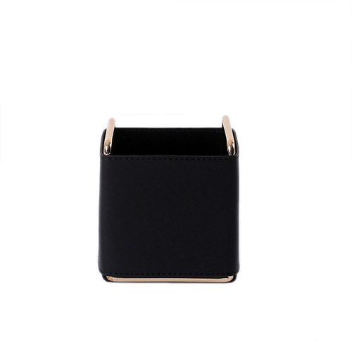 Gunus iron leather cosmetics jewelry storage box desktop coffee table leather pen holder remote control storage ornaments