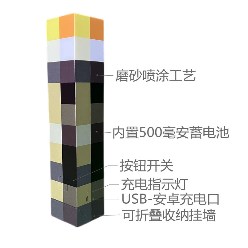 Color‑changing mining ore lamp night light, rechargeable, multi‑mode gift models (keychain, bottle, torch)