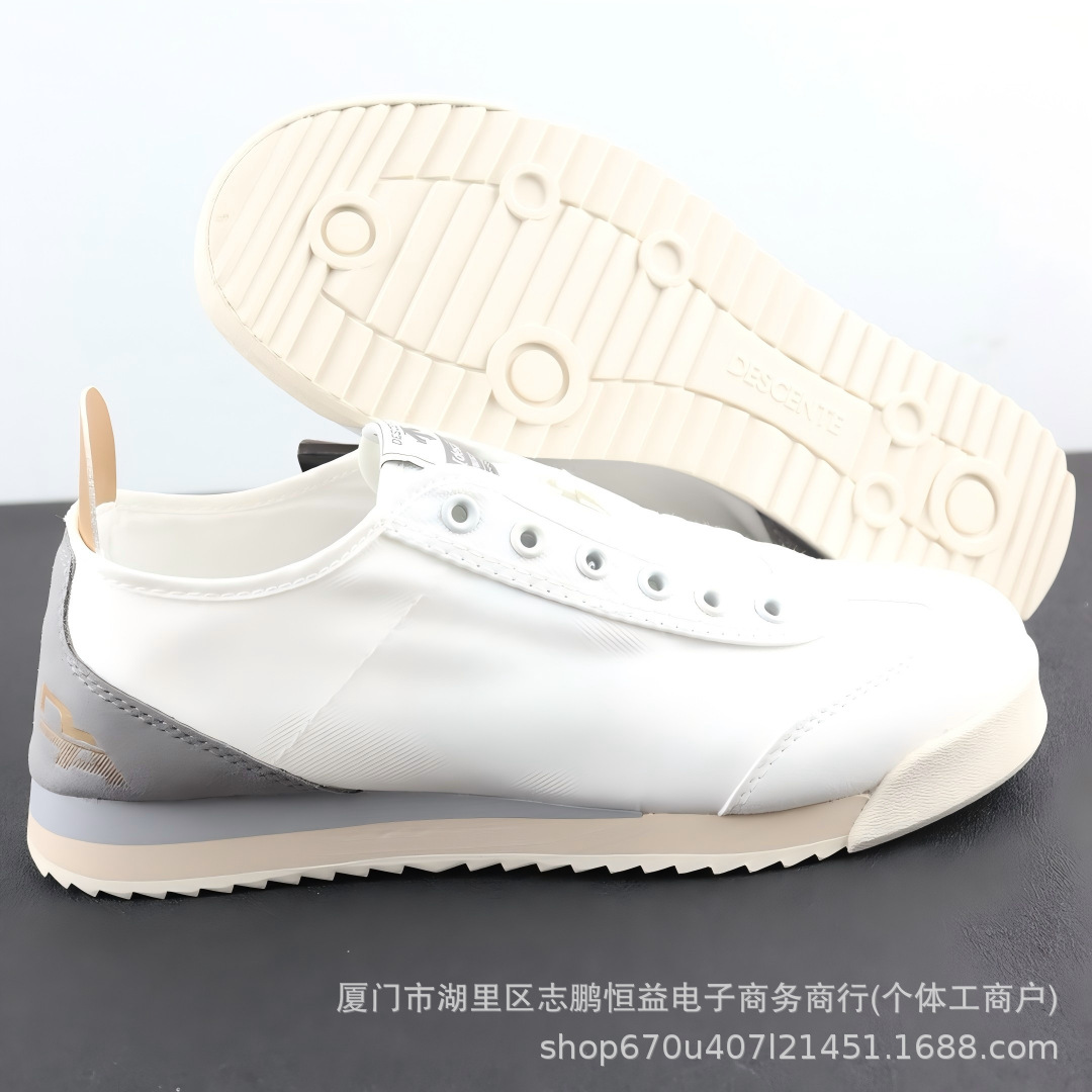 Spring 2025 New Model No-Lace Sports Solid Color Thick-Soled Color-Blocking Casual Men's Shoes J3195-D100 German Training Style