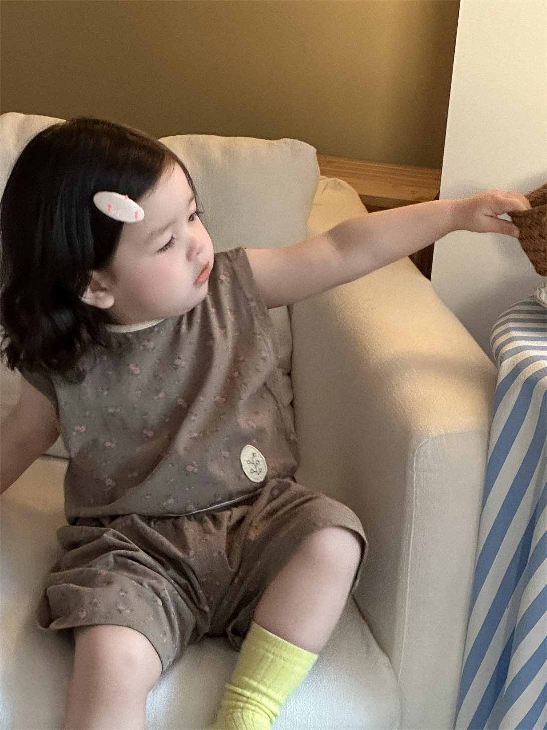Traje para niñas verano delgado pantalones cortos de manga corta para niños de dos piezas ropa de verano para niños coreanos ropa de verano para bebés