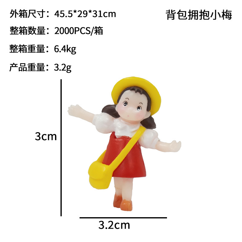 Red de celebridades Hayao Miyazaki serie micropaisaje Mi vecino Totoro Xiaomei Acuario Adornos Ramas Decoraciones de bricolaje Punto de cabello recto