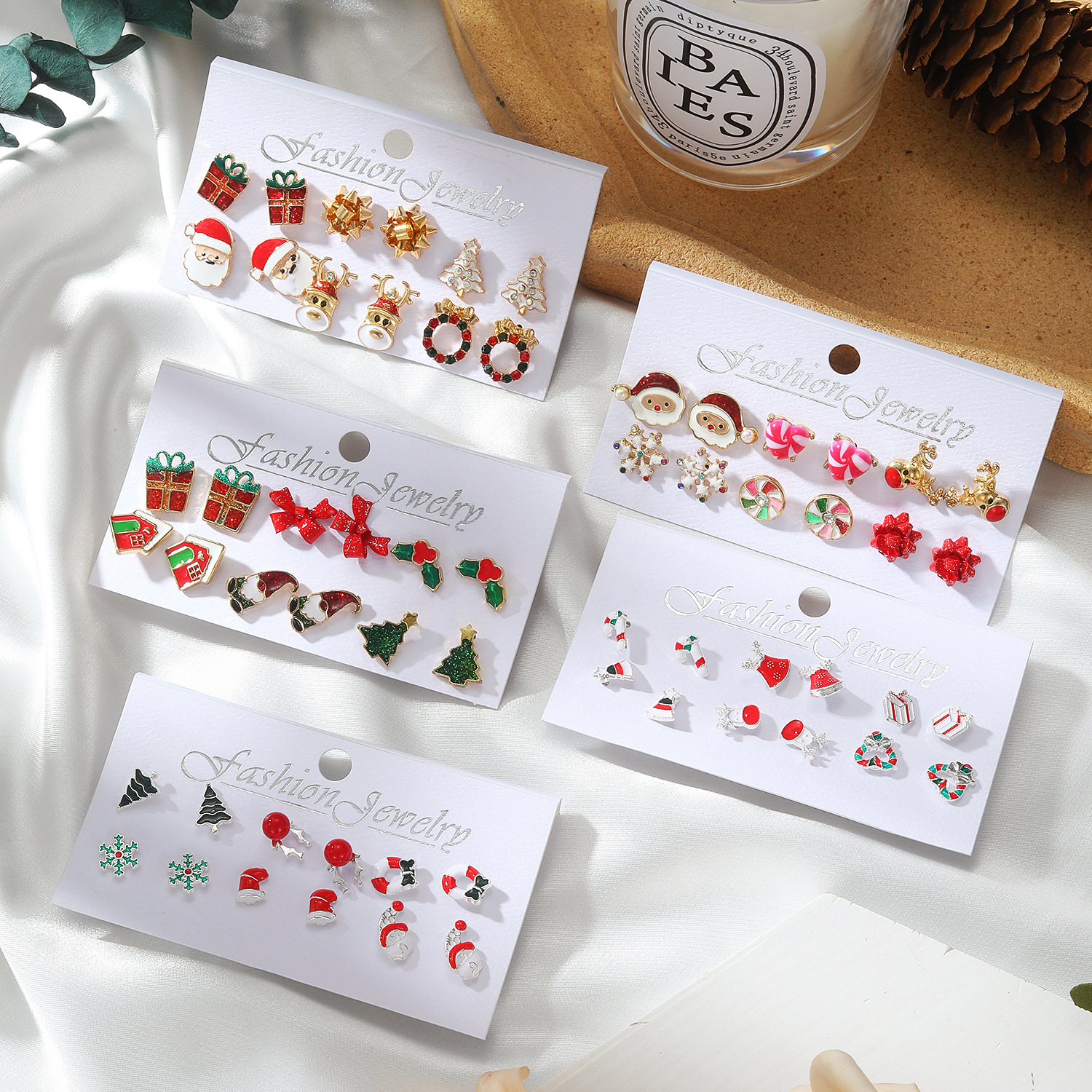 Alloy Material 1 Set Halloween Cute Funny Pumpkin Spider Bat Alloy Drop Earrings Ear Studs