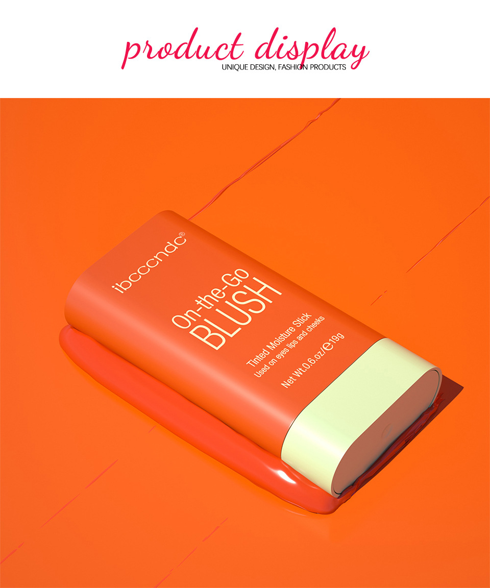 ibcccndc Three-dimensional Blush Cream Red Pink Natural Smooth Blush Blush Apply Blush undefined