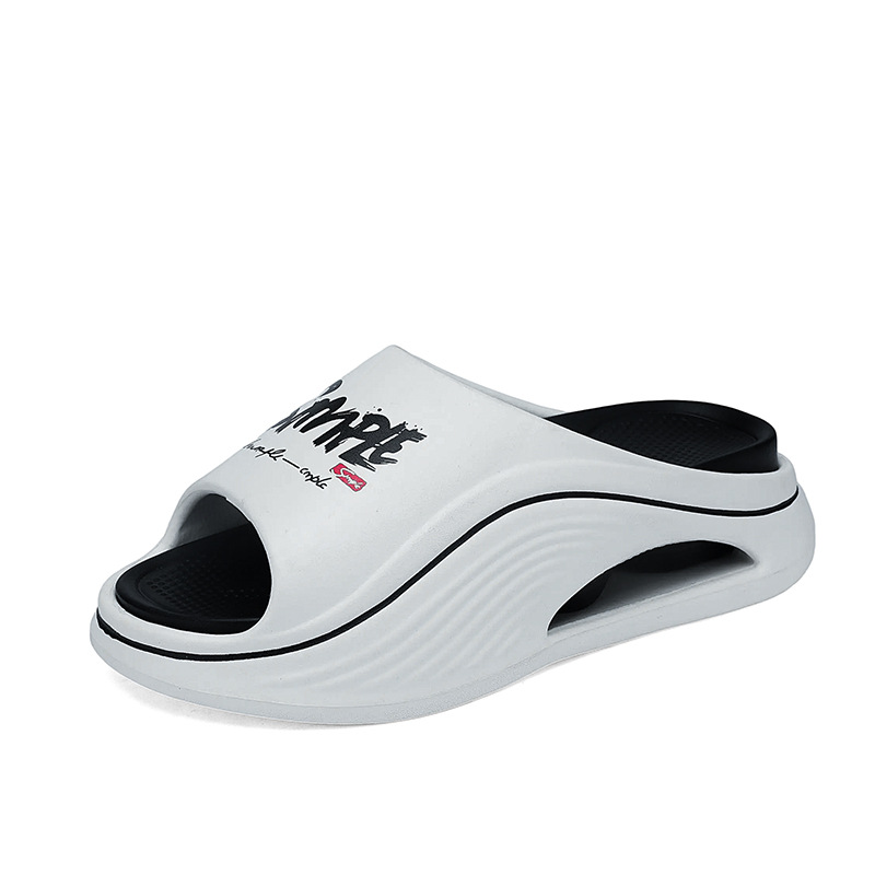 En nombre de las pantuflas de verano para hombres, doble EVA de doble capa, sensación de pisar la mierda, llevar una sola palabra, sandalias y pantuflas de playa al aire libre antideslizantes y resistentes al desgaste