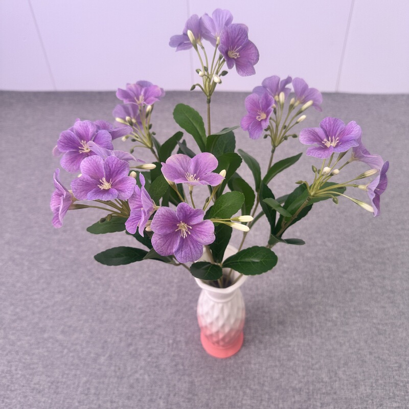 仿真花把束胶片海棠花3D打印家居装饰婚礼庆典摄影道具小清新把花|undefined