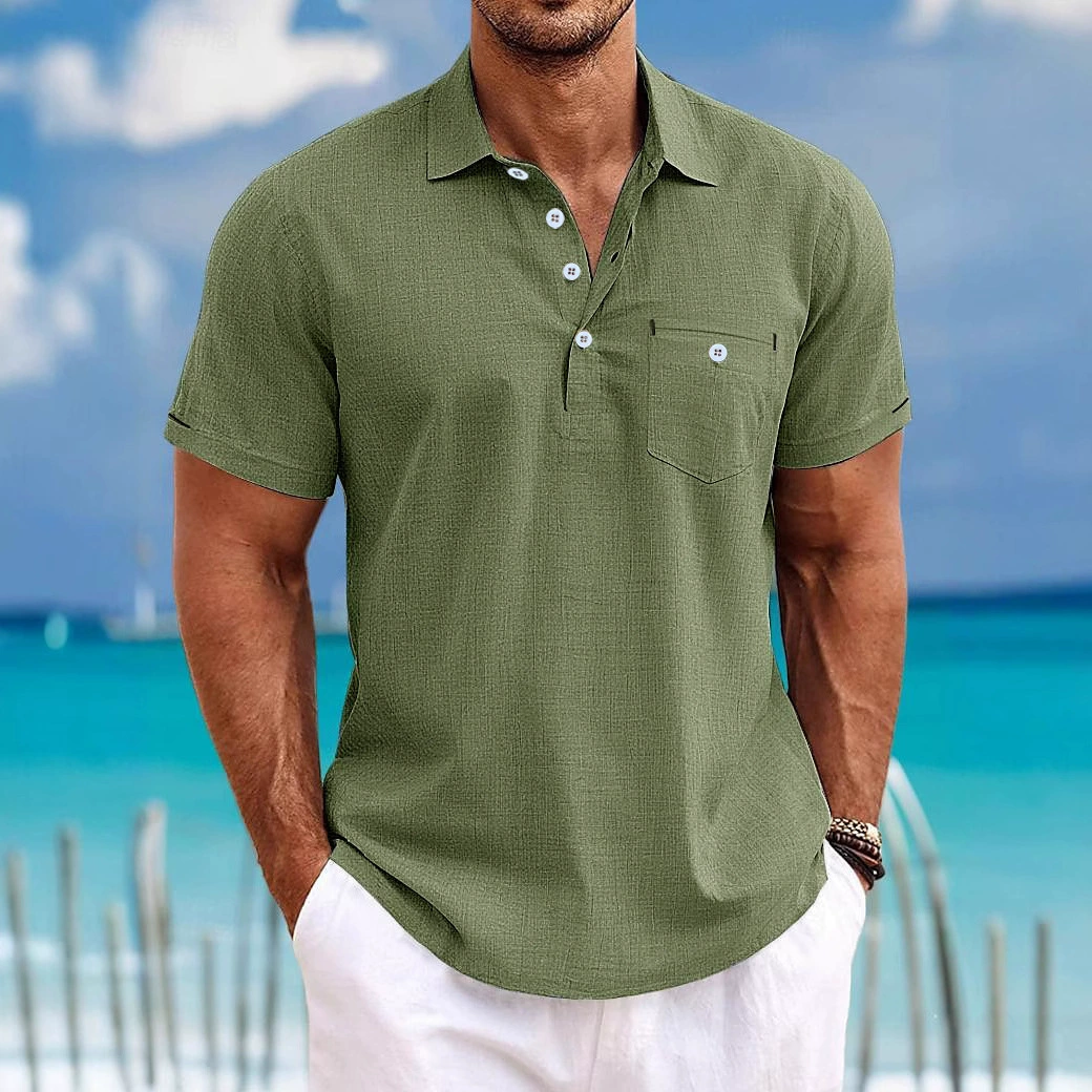 Amazon Мужская Гавайская пляжная рубашка с короткими рукавами трансграничная внешняя торговля отворот мужская рубашка европейская и американская хлопчатобумажная верхняя рубашка
