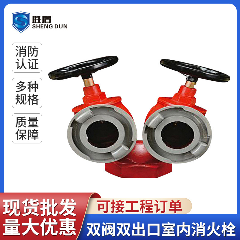 批发SN25ASNSS65型双阀双出口室内消火栓胜盾消防器材