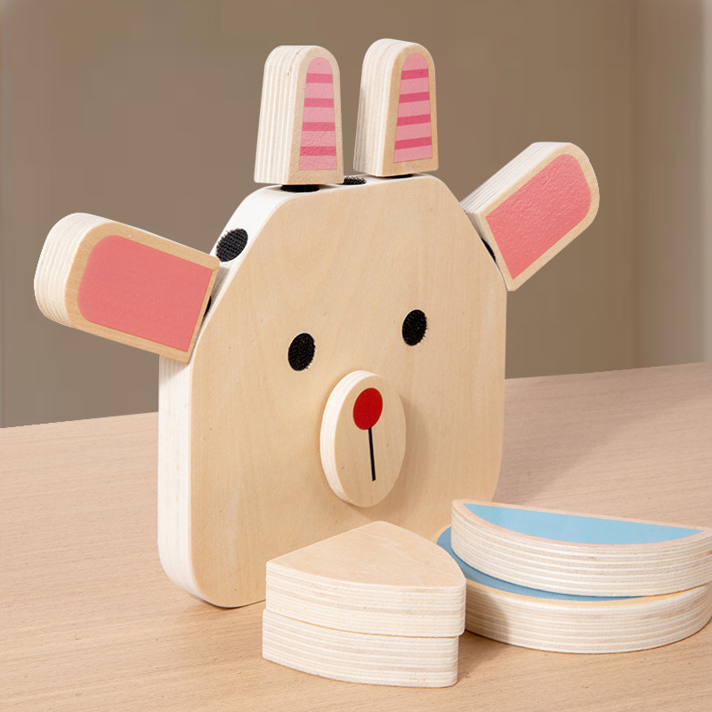 Rompecabezas de animales de madera para niños