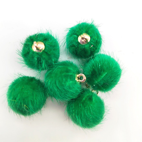 15mm faux mink colored bead pendant earring necklace ear cuff handmade DIY small accessories factory wholesale