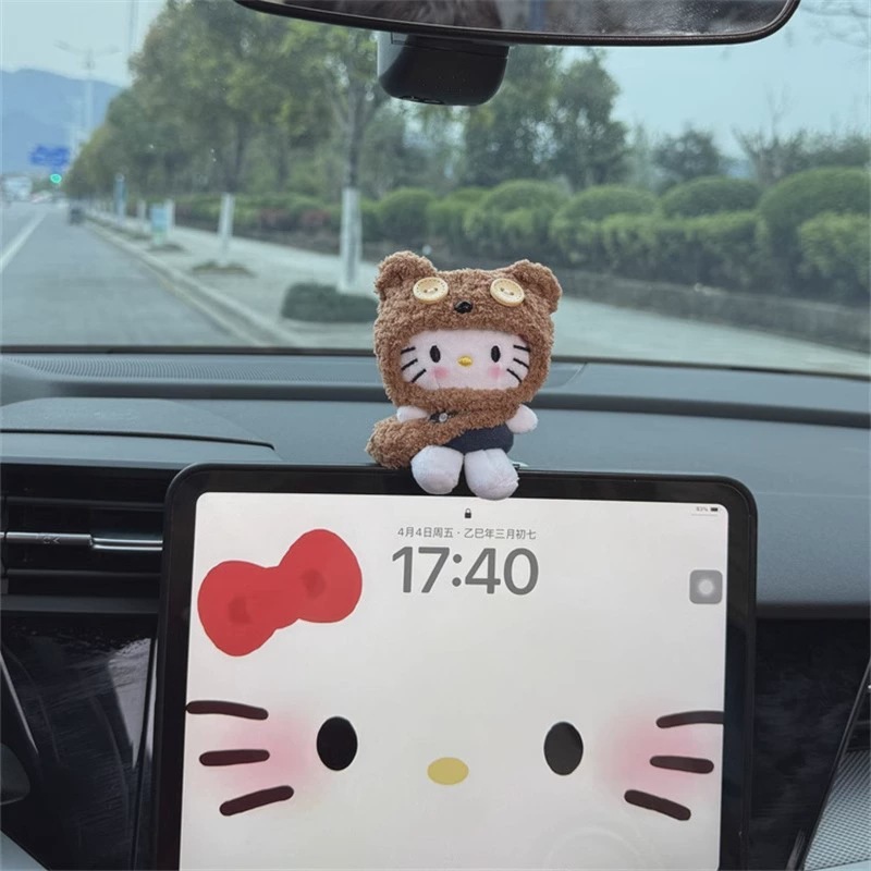 kitty车内装饰品摆件汽车中控台屏幕车载玩偶2025新款新车礼物女|undefined