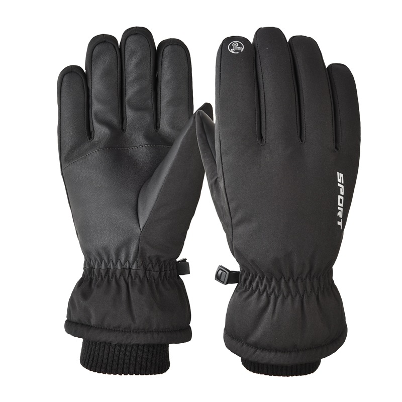 Guantes de esquí de invierno impermeables para hombres a prueba de frío forrados de lana engrosados deportes al aire libre cálido invierno guantes de pantalla táctil