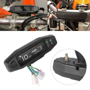 Motosiklet Mini VA LCD Spidometr, Taxometr, Yanacaq Səviyyəsi Göstəricisi