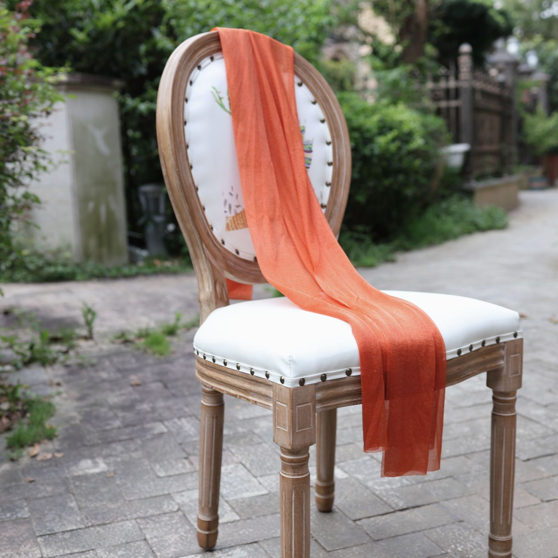 Cortina de belleza cortina arco de boda césped decoración al aire libre tabla bandera cortina cortina chiffon