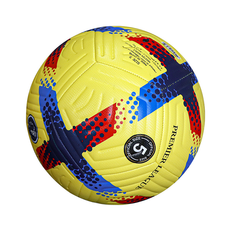 Juego de la Premier League máquina de coser mano de coser pu4 no. 5 fábrica de fútbol al por mayor comercio exterior 18 generación amarilla