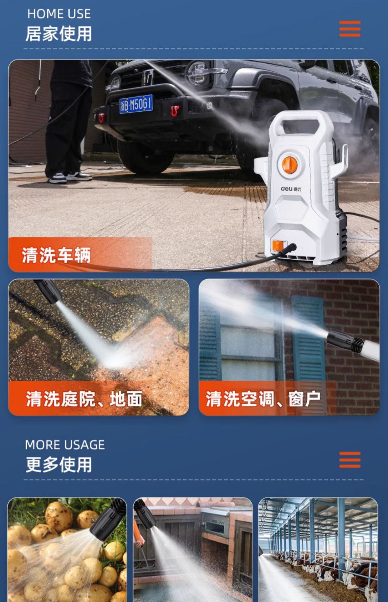 Powerful Car Washing Machine with High-Pressure Water Gun for Home Use, 220V Strong Booster Pump, New Model for Cleaning Floors and Cars