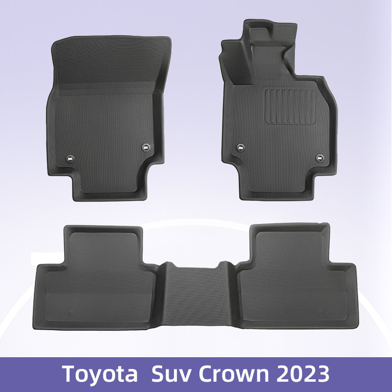 Para Toyota Crown SUV híbrido 2023 timón derecho 3D todo el tiempo material XPE almohadilla de pie de automóvil