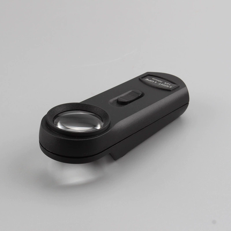 Увеличительное стекло электронной коммерции для пожилых людей, читающих с легким портативным 10 раз 30 мм HD оптический стеклянный объектив оптом