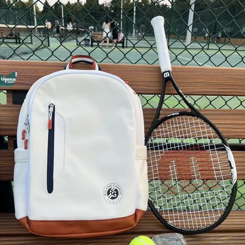 French Open Co-Branded Tennis Bag for Women 2-3 Pieces Kidsren's Backpack Men's Large Capacity Badminton Backpack Waterproof Sports
