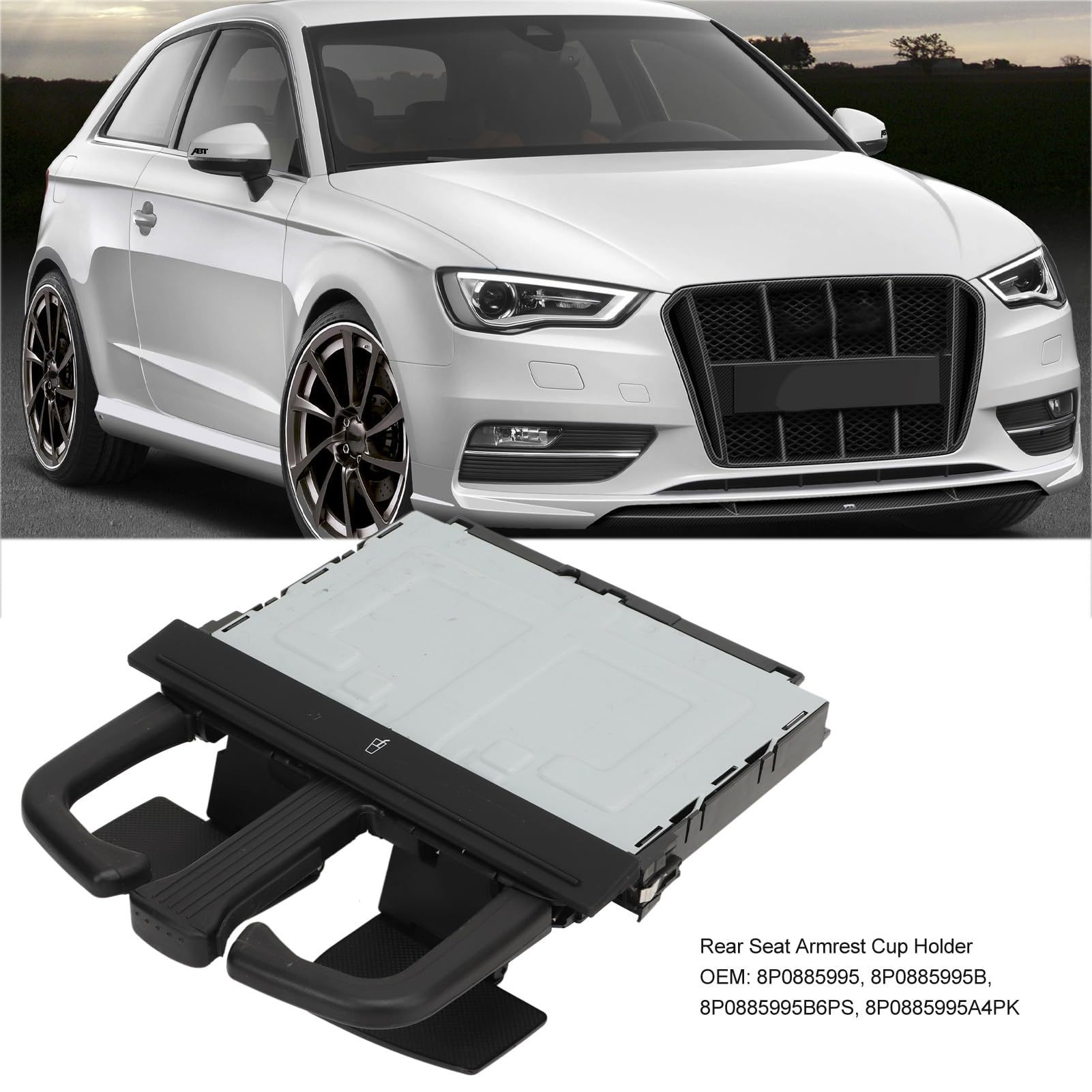 1J0858601D/8P0885995B is suitable for the cup holder of Volkswagen Audi Golf Jetta Bora