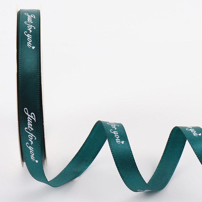 2,5 cm flor floral caja de regalo cinta de poliéster pastel DIY arco cinta sólo para usted letra inglesa cinta