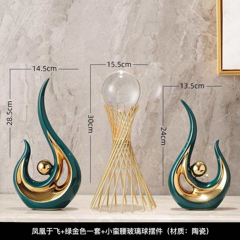 北欧轻奢风蒸蒸日上陶瓷摆件创意家居装饰品客厅电视柜酒柜玄关|undefined