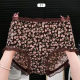 plus size ice silk seamless briefs ladies leopard print floral high elastic milk silk underwear fat mm200 kg summer